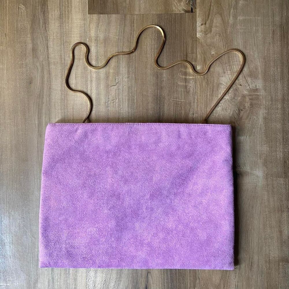 Vintage 1970s Reva Skinner Ultra Suede orchid purple bag